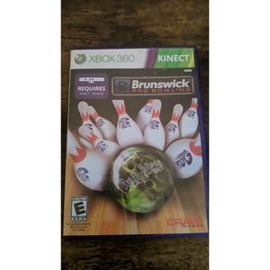 Xbox 360 Kinect Brunswick Pro Bowling Video Game with Manual and Case